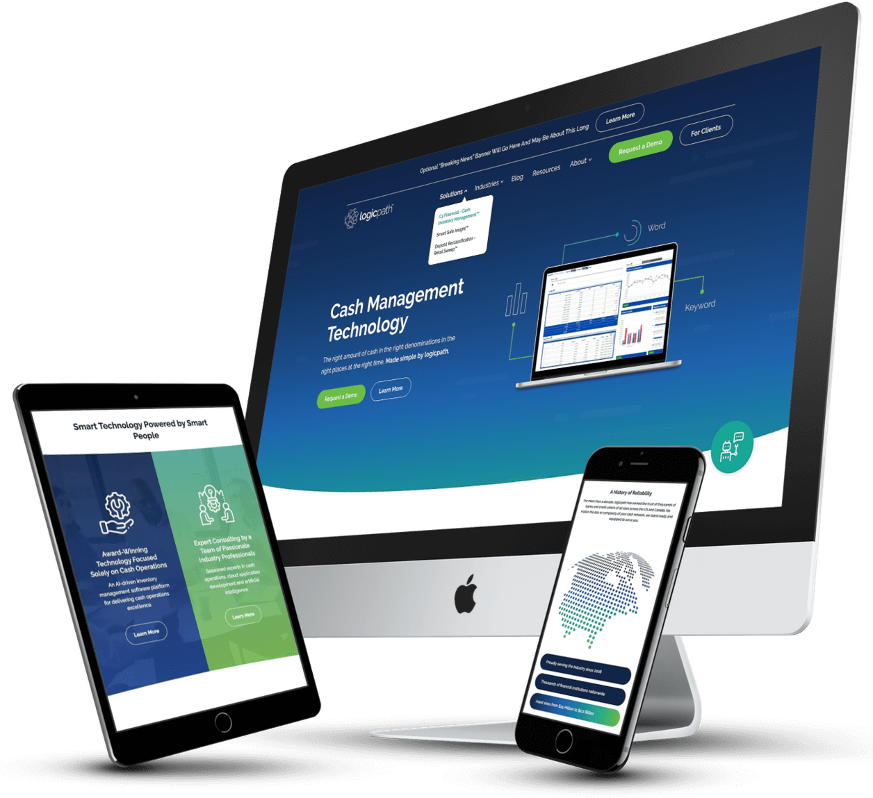 logicpath website mockups
